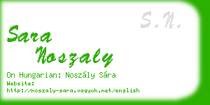 sara noszaly business card